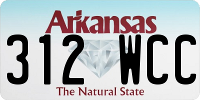AR license plate 312WCC