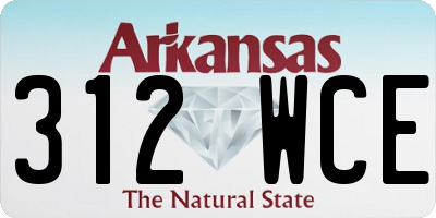 AR license plate 312WCE