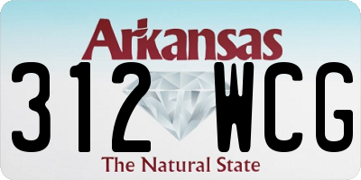 AR license plate 312WCG