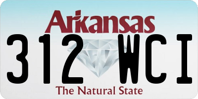 AR license plate 312WCI