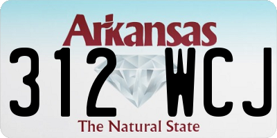 AR license plate 312WCJ