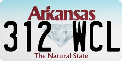 AR license plate 312WCL