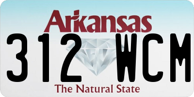 AR license plate 312WCM