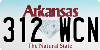 AR license plate 312WCN