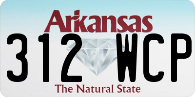 AR license plate 312WCP