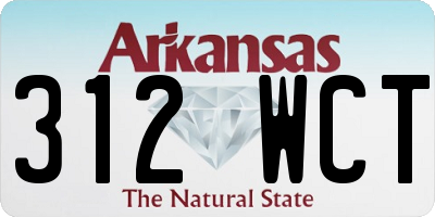 AR license plate 312WCT