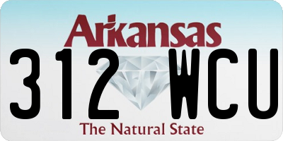 AR license plate 312WCU