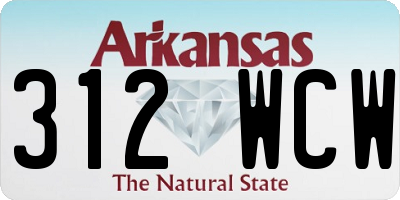 AR license plate 312WCW