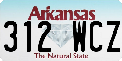 AR license plate 312WCZ