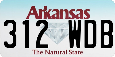AR license plate 312WDB