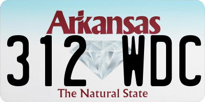 AR license plate 312WDC