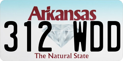 AR license plate 312WDD