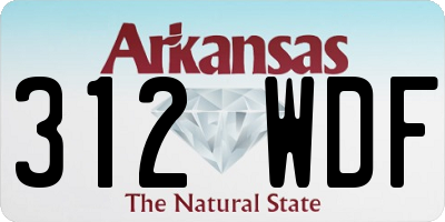 AR license plate 312WDF