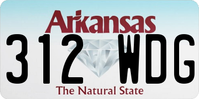 AR license plate 312WDG