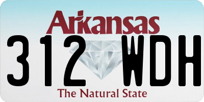 AR license plate 312WDH