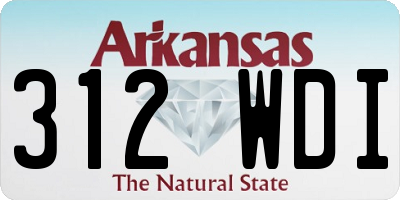 AR license plate 312WDI