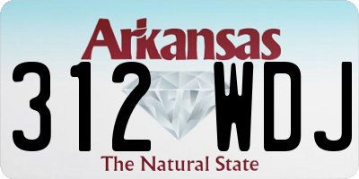 AR license plate 312WDJ