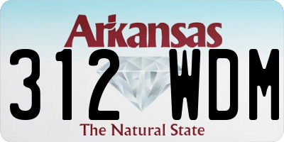 AR license plate 312WDM