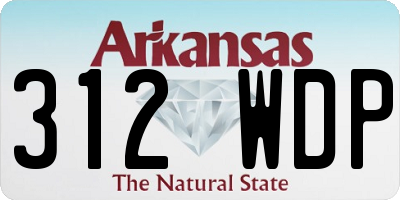 AR license plate 312WDP