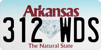AR license plate 312WDS