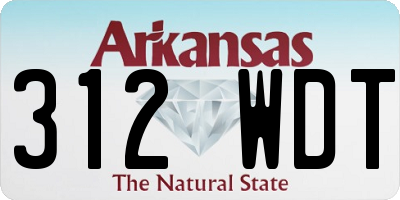 AR license plate 312WDT