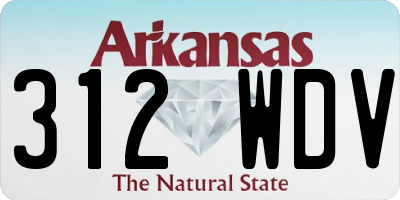 AR license plate 312WDV