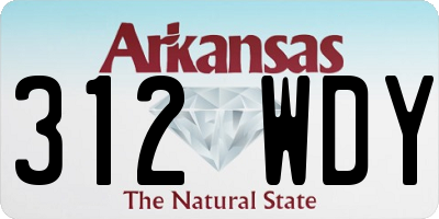 AR license plate 312WDY