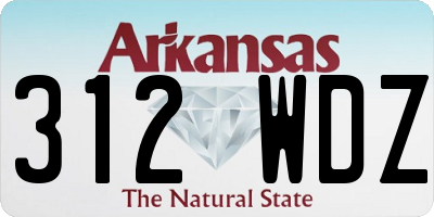 AR license plate 312WDZ