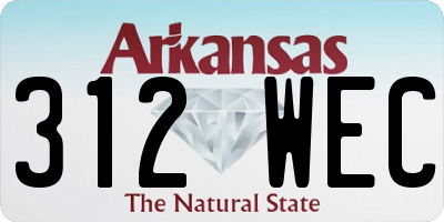 AR license plate 312WEC