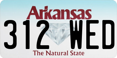 AR license plate 312WED