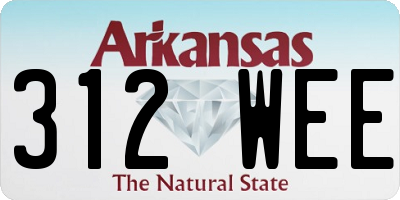 AR license plate 312WEE