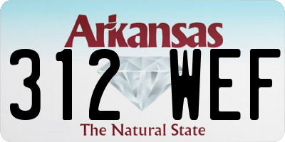 AR license plate 312WEF