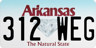 AR license plate 312WEG