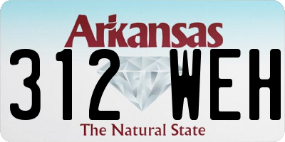 AR license plate 312WEH