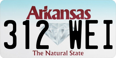 AR license plate 312WEI