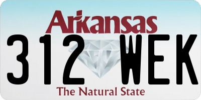 AR license plate 312WEK