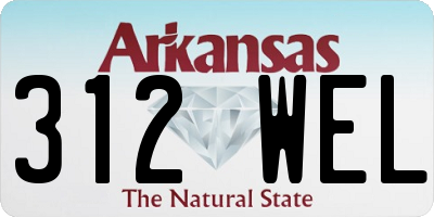 AR license plate 312WEL