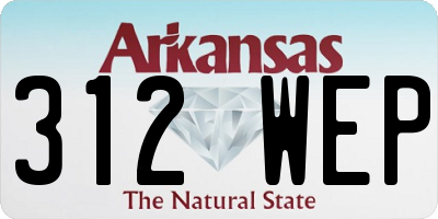 AR license plate 312WEP
