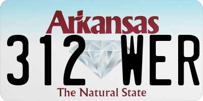 AR license plate 312WER