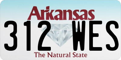 AR license plate 312WES