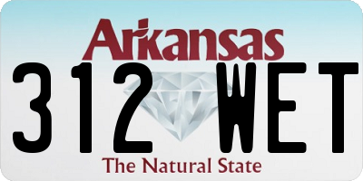 AR license plate 312WET