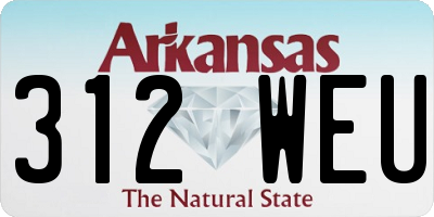 AR license plate 312WEU