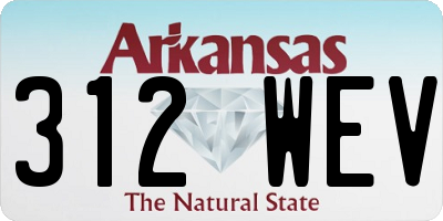 AR license plate 312WEV