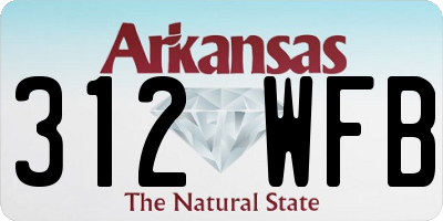 AR license plate 312WFB