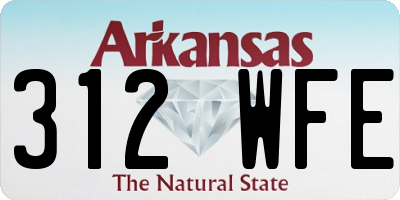 AR license plate 312WFE