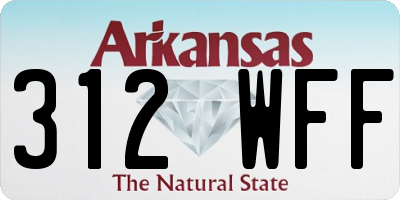 AR license plate 312WFF