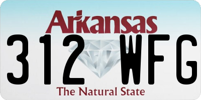 AR license plate 312WFG