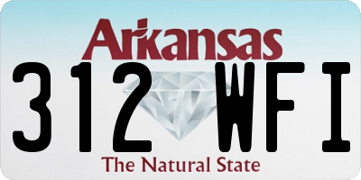 AR license plate 312WFI
