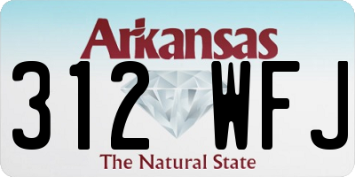 AR license plate 312WFJ