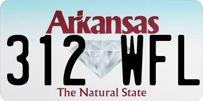 AR license plate 312WFL